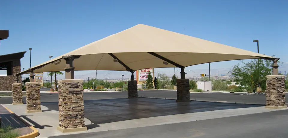 car wash shade structures installation