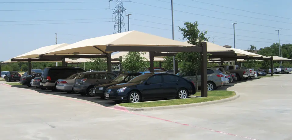 Covered Parking Shade Structures Installation