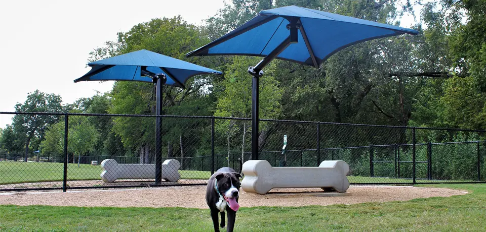 Dog Parks shade structures installation