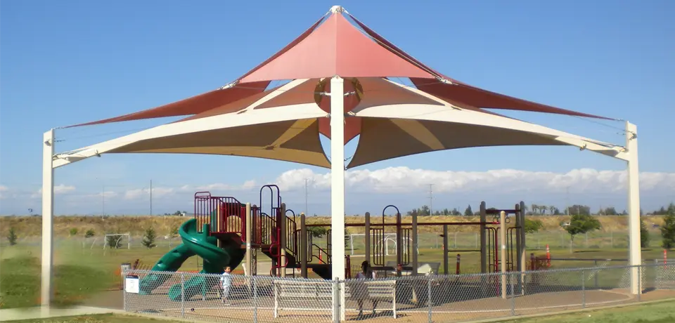 Park Shade Structures Installation